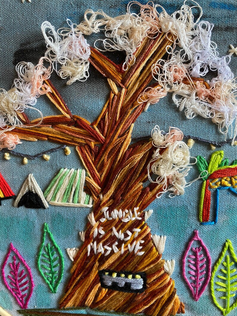Glastonbury Festival inspired embroidery hoop image 2