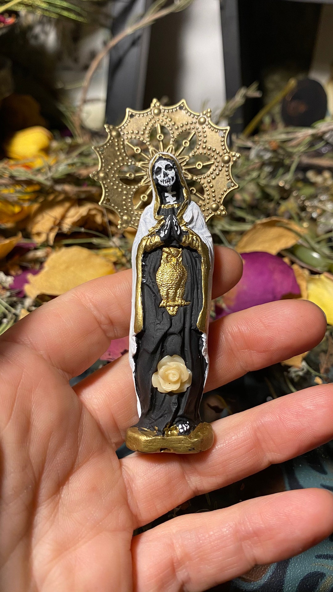 White Santa Muerte Etsy
