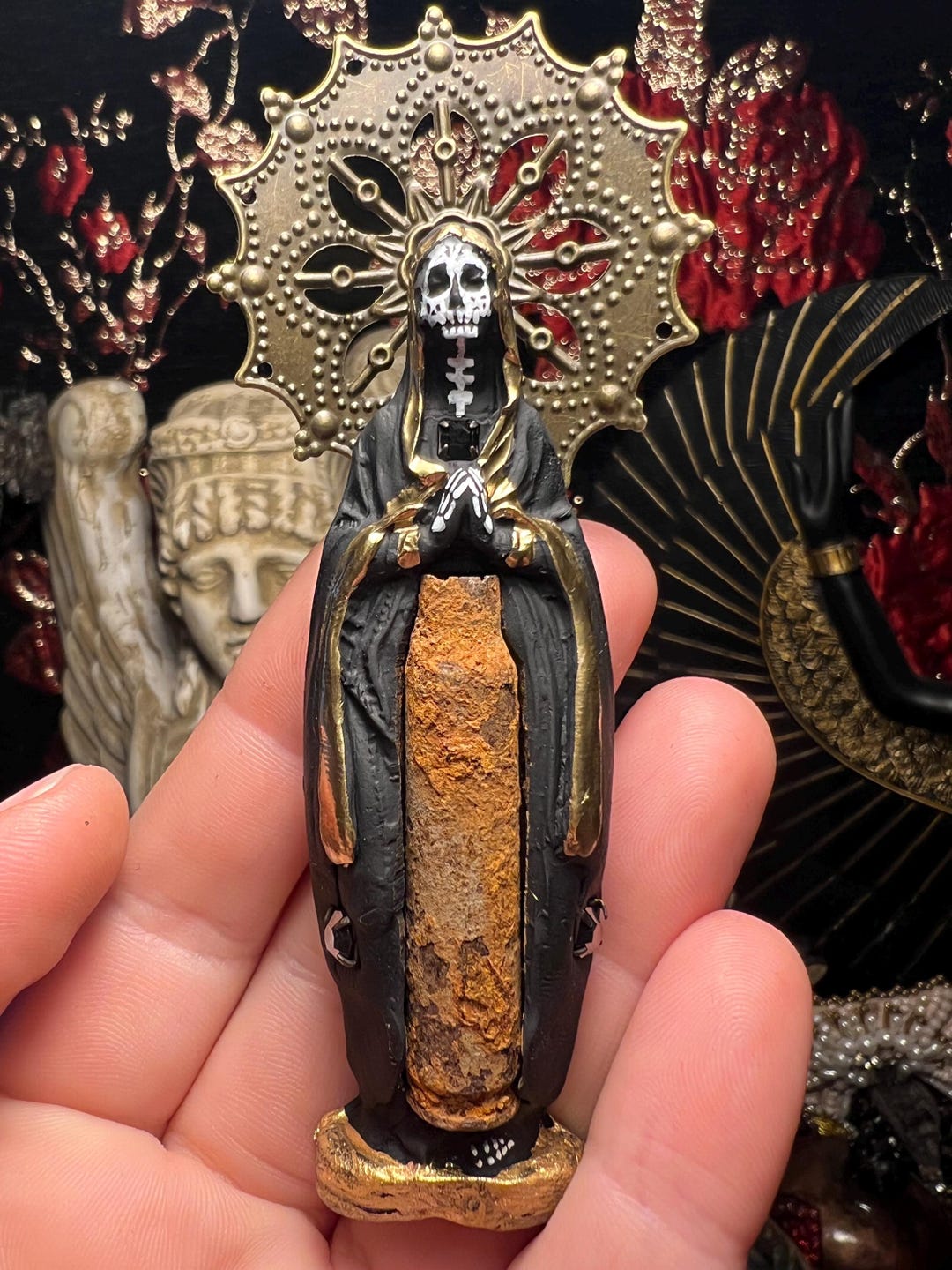 Rusted Bullet Santa Muerte - Etsy