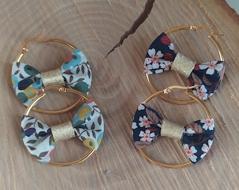 Paire de Boucles d'oreilles en  Liberty