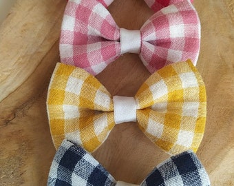 Accessoire cheveux en double gaze Vichy