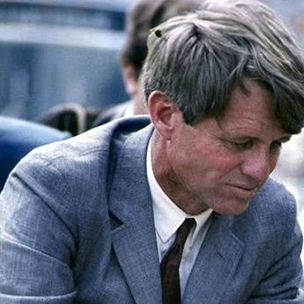 1968 ROBERT F KENNEDY on the Campaign Trail Candid Photo
