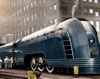 Art Deco Locomotive | Etsy