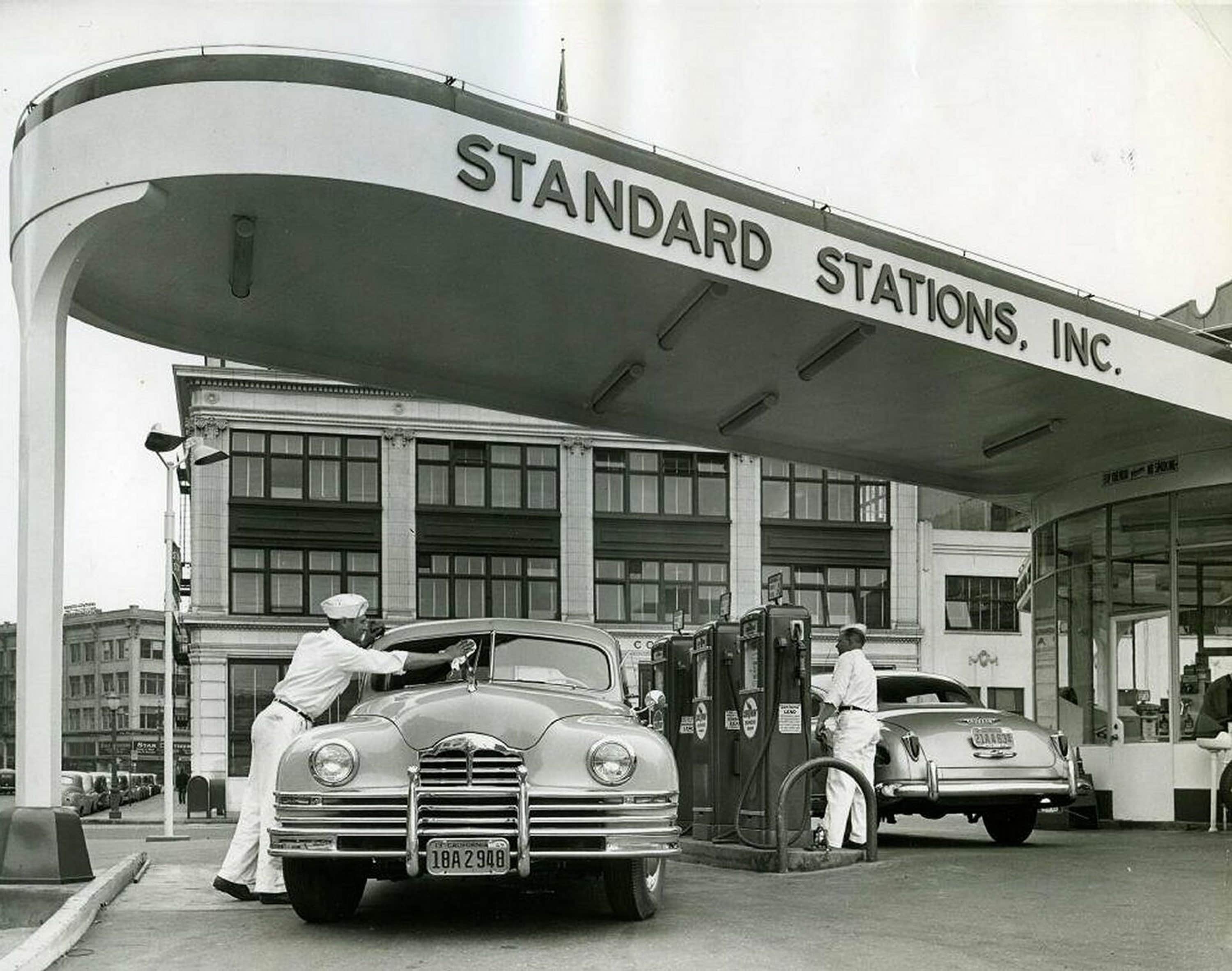 1940s STANDARD OIL Gas Service Station PHOTO Etsy