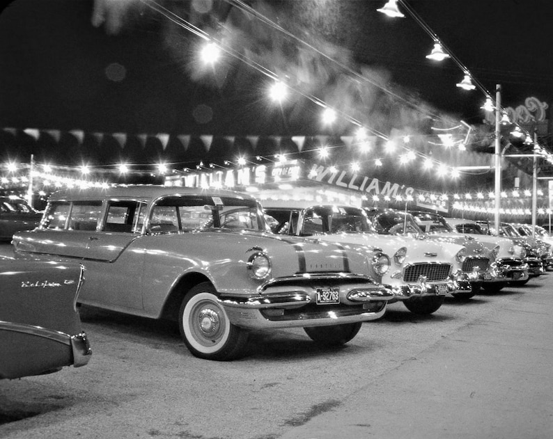 1950s USED CAR Lot PHOTO Old Cars Etsy