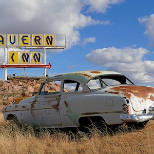 Abandoned OLDSMOBILE Route 66 Scene Digital Download