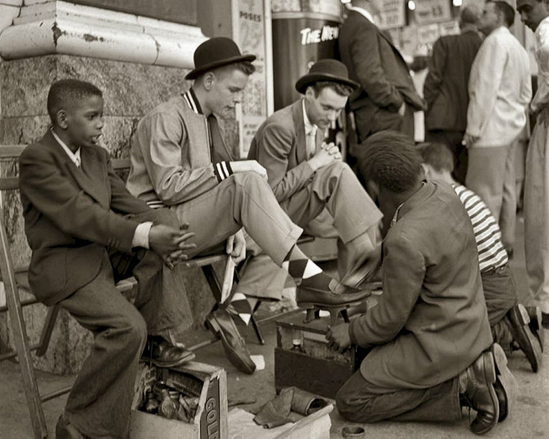 1950s New York SHOE SHINE STAND Photo - Etsy