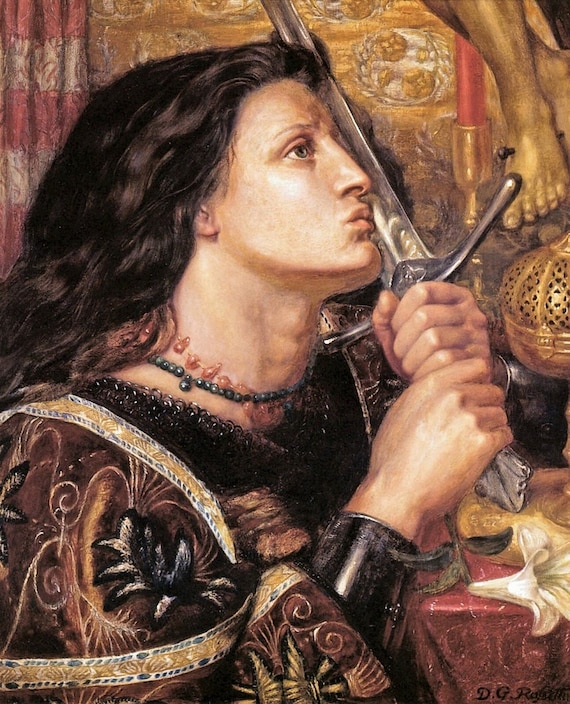 1882 JOAN OF ARC by Dante Gabriel Rossetti Photo Print - Etsy