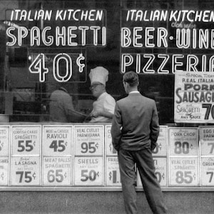 1956 HELL&#39;S KITCHEN Italian Restaurant New York City PHOTO (211-K)