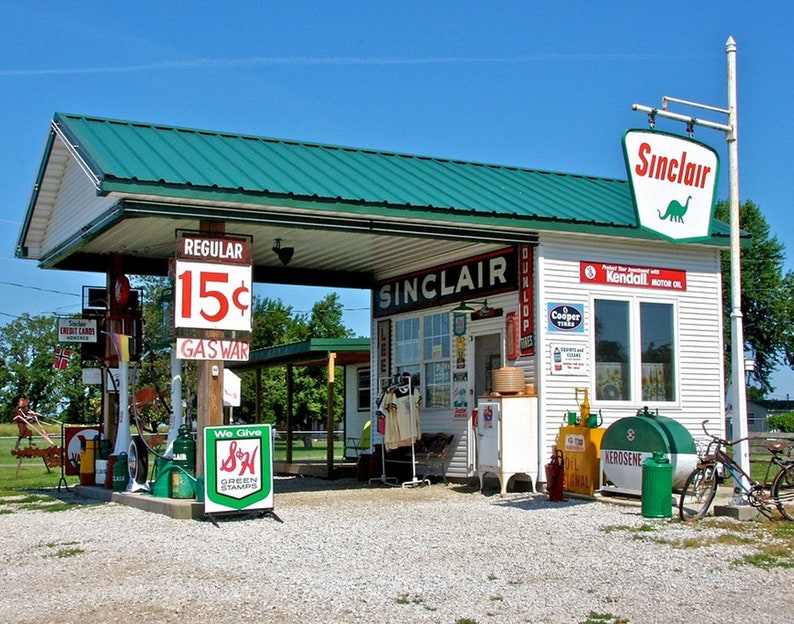 Vintage SINCLAIR Gas Station Photo Etsy