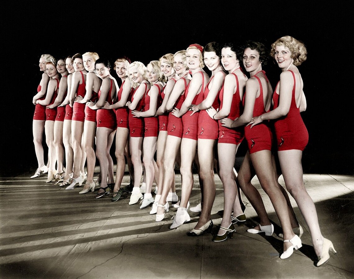 1930s Leggy CHORUS GIRLS Photo Etsy