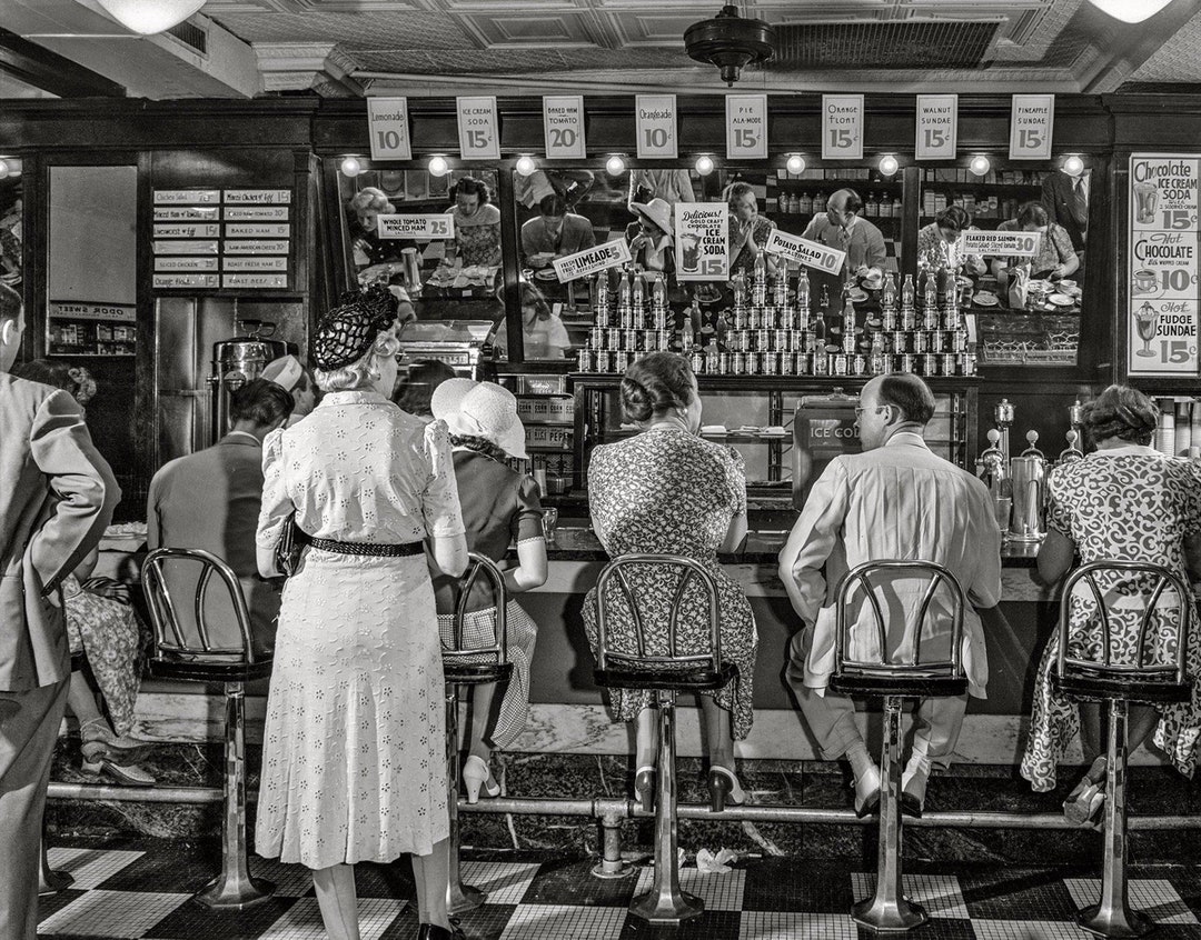 1942 & Soda Fountain PHOTO Etsy