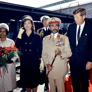 1941 Haile Selassie of ETHOPIA Meets President & Mrs KENNEDY Photo