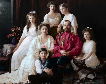 1914 NICHOLAS II & Family, The Last CZAR of Russia Photo