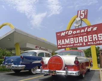 1950s McDONALDS RESTAURANT 8x10.5 Image size PHOTO