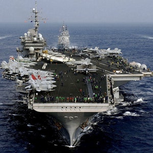 USS KITTY HAWK Aircraft Carrier Cv-63 Photo