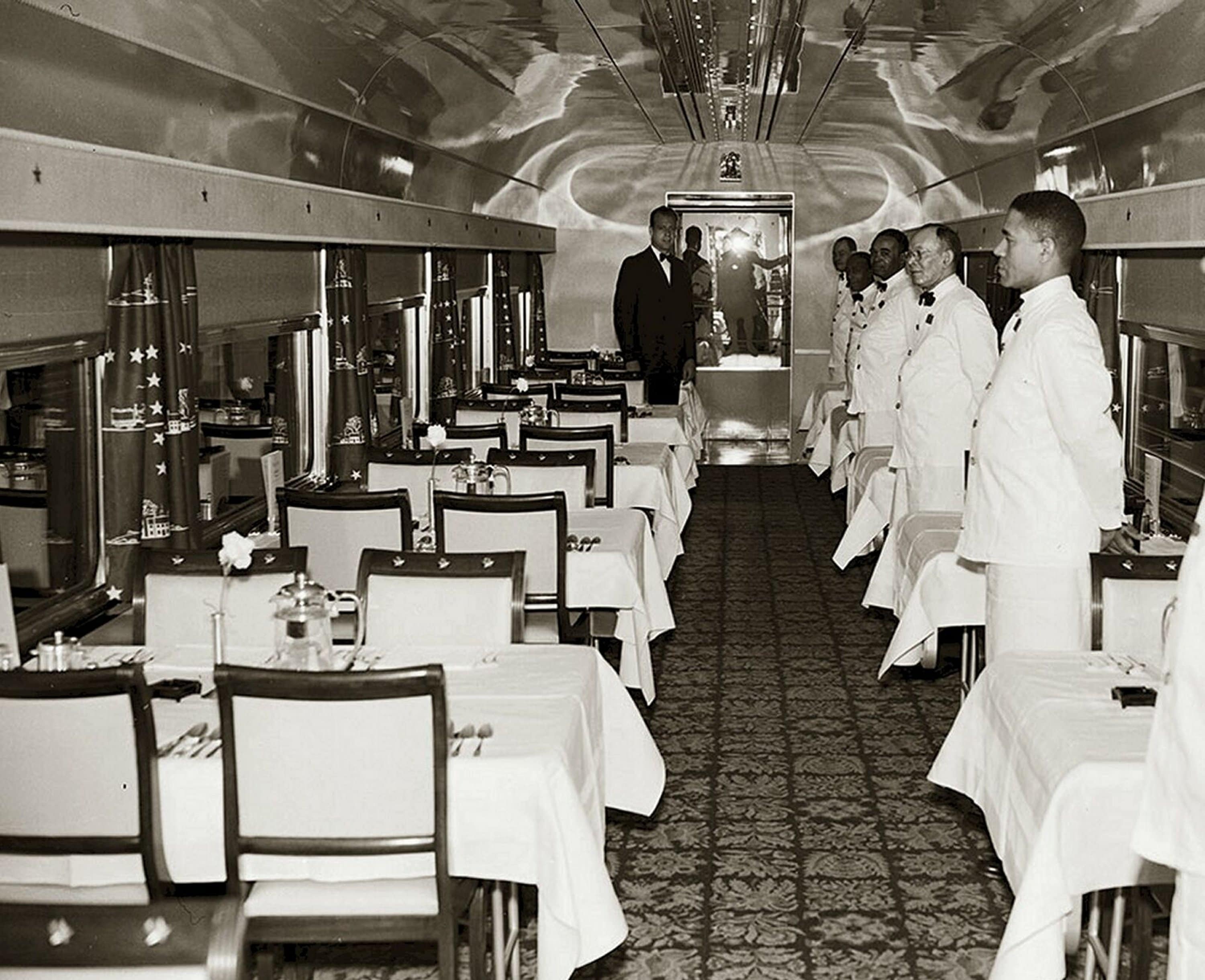 1960s NEW HAVEN RAILROAD Dining Car Interior Photo Etsy