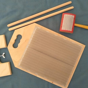 Wooden Carder Fiber Combing Cardings Blending Board - 72 TPI ,Wool picker