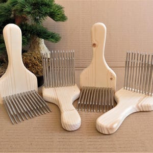 Wool Combs , Set of 2 Hand Carders,Wool Combs,Fiber Combs,Spinning Wool,Extra Fine Wool Combs Yard niddy noddy