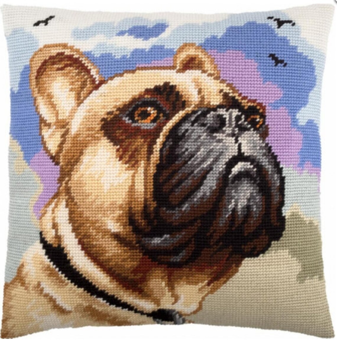 DIY Needlepoint French Bulldog Cross Stitch kit Embroidery Etsy