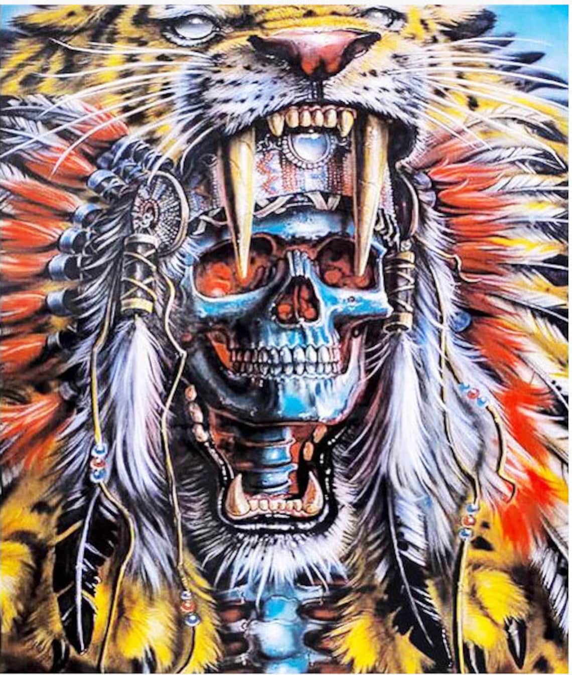 Skull Paint by numbers painting by numbers set gift DIY Etsy