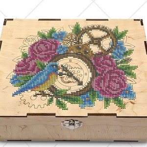 DIY organizer embroidery Wooden organizer Wooden embroidery floss organizer gift