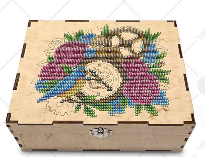 DIY organizer embroidery Wooden organizer Wooden embroidery floss organizer gift