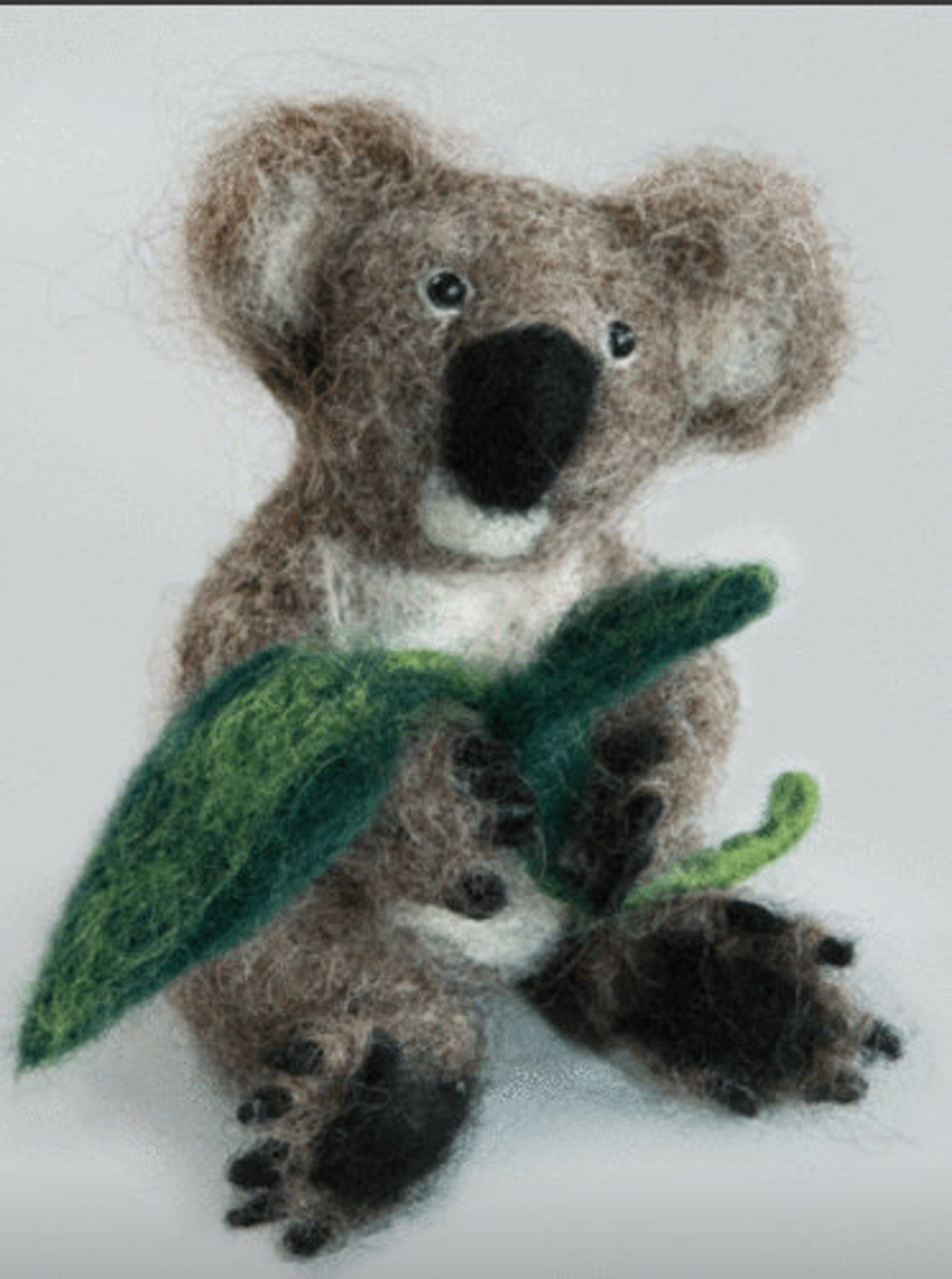 Koala Needle Felting Kit DIY Wool waldorf toy Felted Animal Etsy