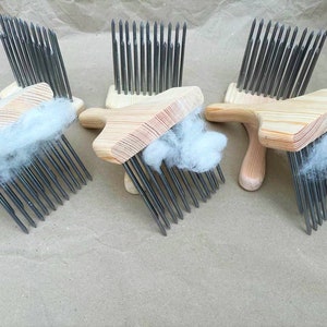 Wool Combs Double, Set of 2 Hand Carders,Wool Combs,Fiber Combs,Spinning Wool,Extra Fine Wool Comb Yard niddy noddy s