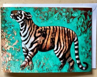 Large A5 Tiger card by Alexandra Brown