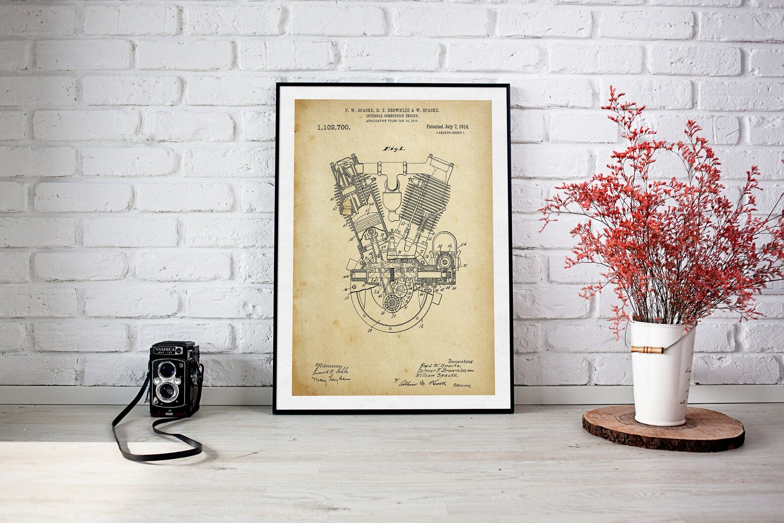 Motor Patent Poster Wanddekoration Druck Vintage Retro | Etsy