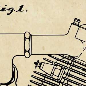 Motor Patent Poster Wanddekoration Druck Vintage Retro | Etsy