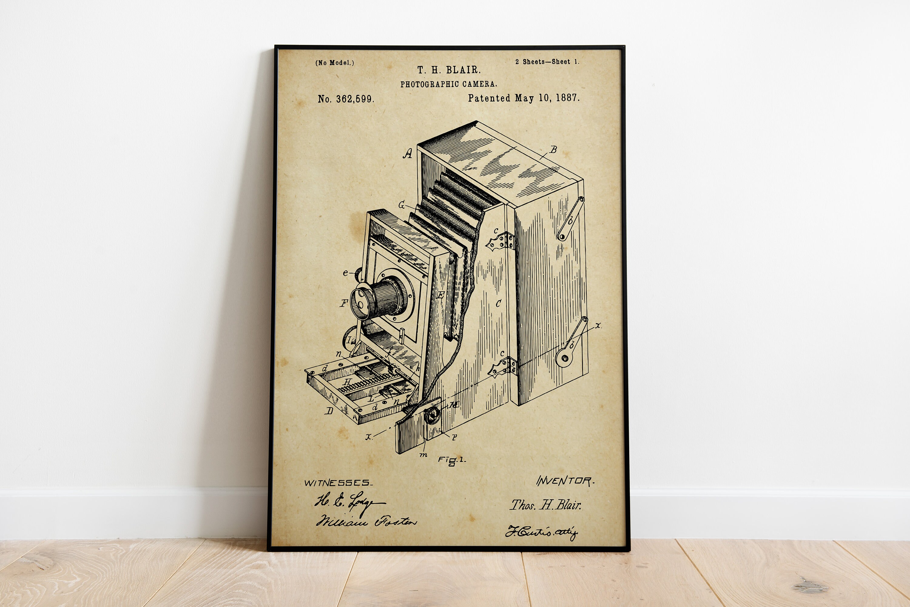 Kamera Patent Poster Wanddekoration Druck Vintage Retro | Etsy