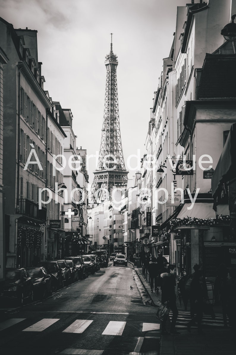 France picture photo art living room black and white photography art print office street ENVIE decoration Paris poster mural