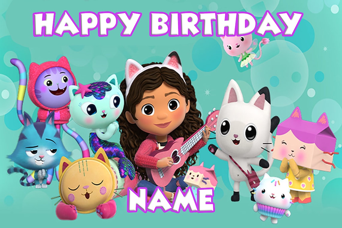 FREE 2nd DAY SHIPPING Gabby's Dollhouse Happy Birthday Etsy