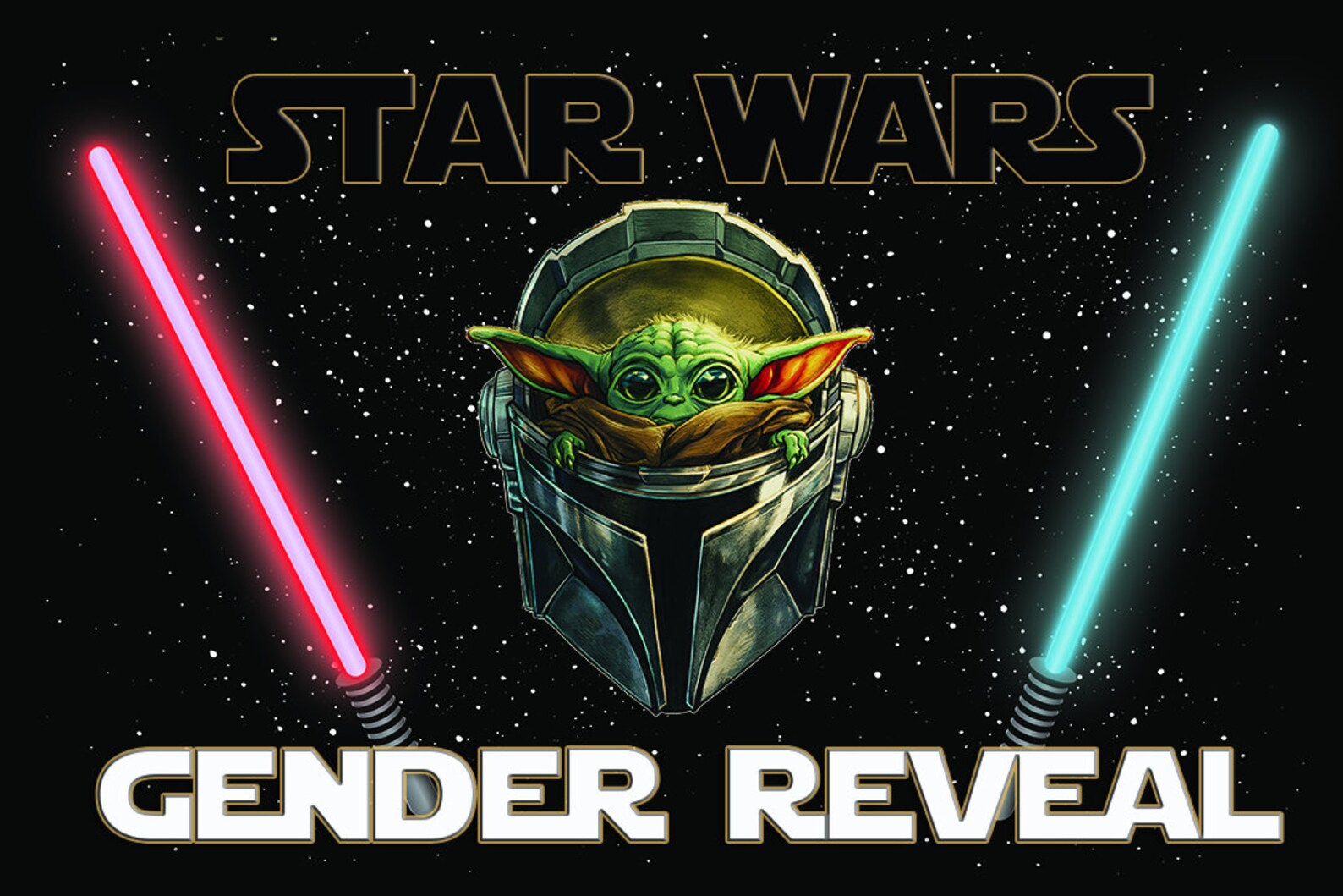 FREE 2nd DAY SHIPPING Gender Reveal Star Wars Baby Yoda Etsy