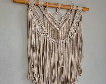 Macrame pared colgante, pared de fibra colgante, decoración Boho moderna