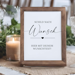 Cartello per matrimonio personalizzato, cartello per matrimonio con auguri da stampare in formato DinA4 e 13x18, decorazione minimalista per matrimonio