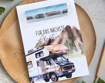 Creative money gift for the next trip, campervan gifts for birthdays, gift for a campervan, holiday fund, honeymoon money