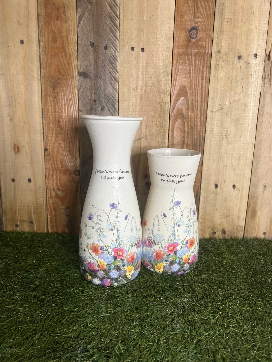 Wild Flower Vase If Nans Were Flowers I'd Pick You Nan Etsy UK