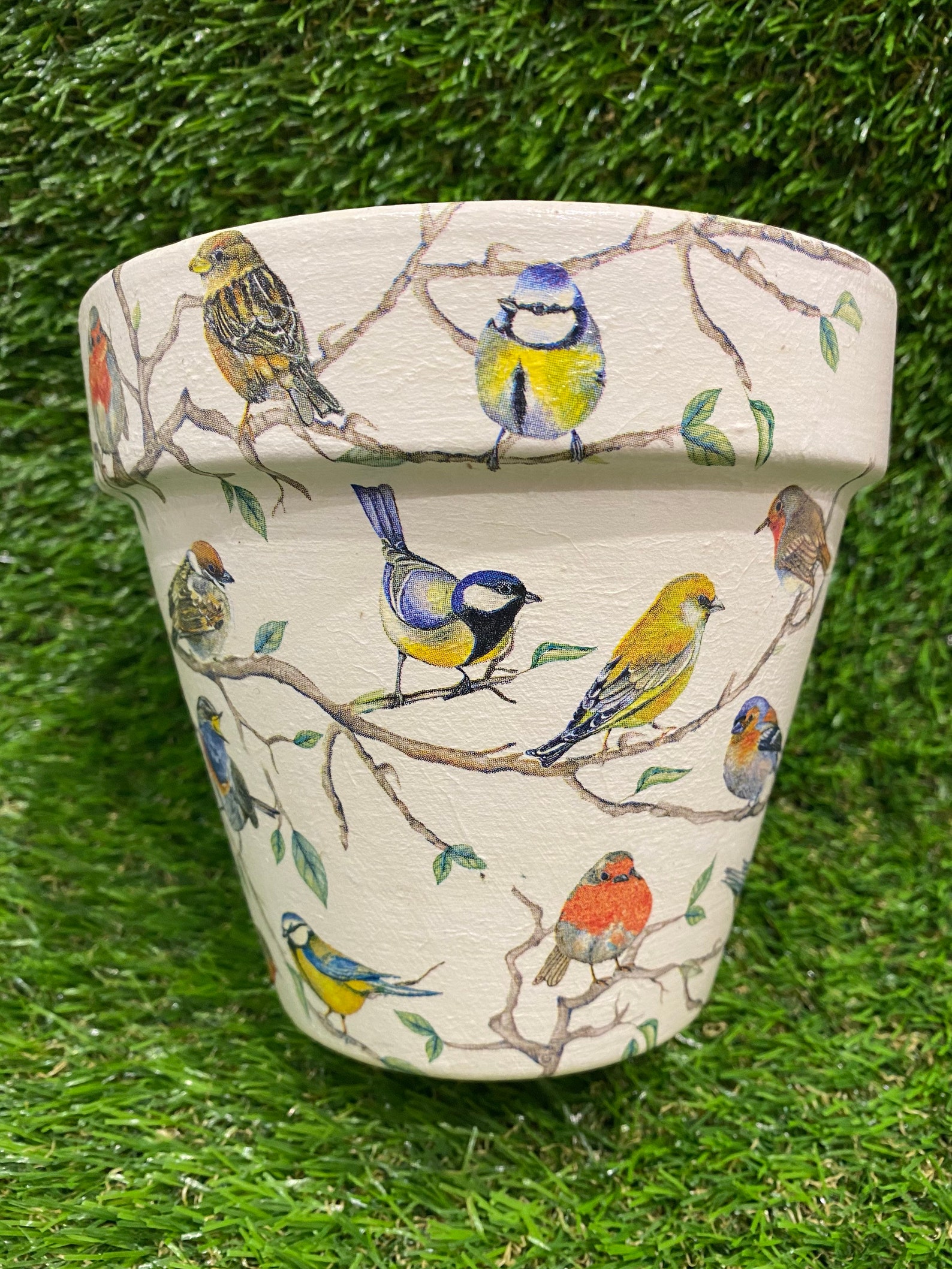 Bird plant pot bird lover gift bird planter 15cm terracotta Etsy