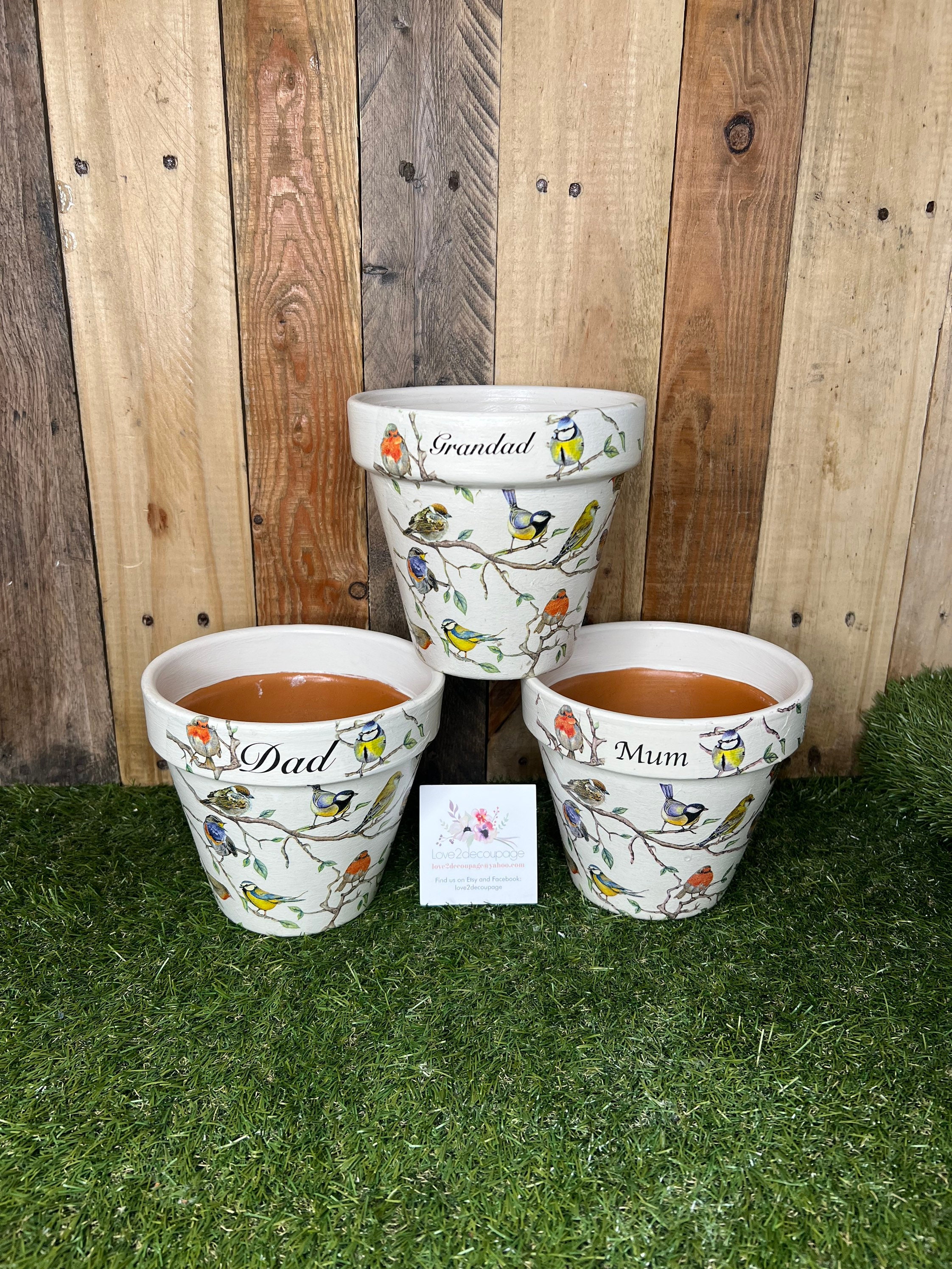 Dad Bird Plant Pot Grandad Bird Plant Pot Mum Bird Plant Etsy UK