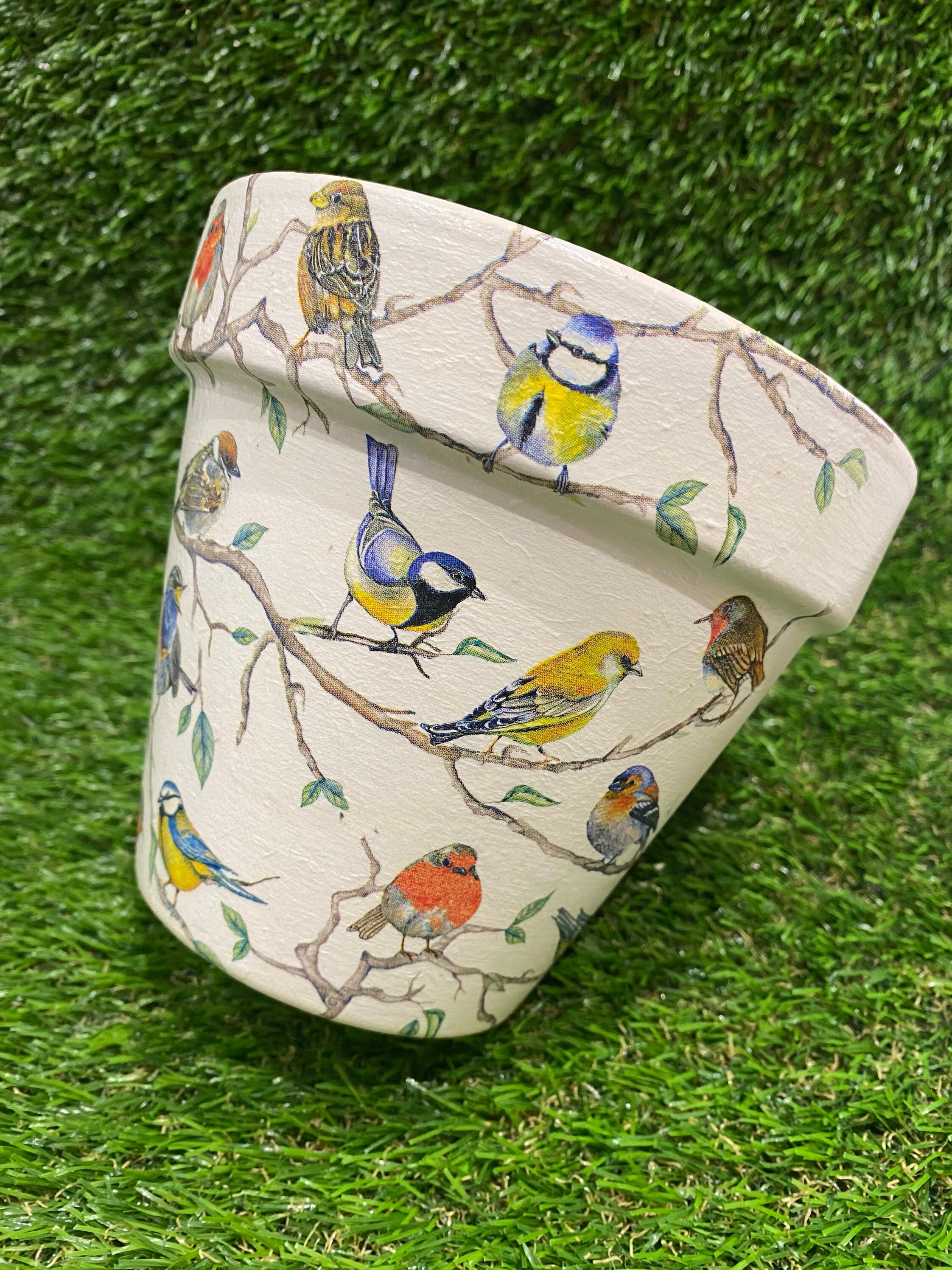 Bird plant pot bird lover gift bird planter 15cm terracotta Etsy