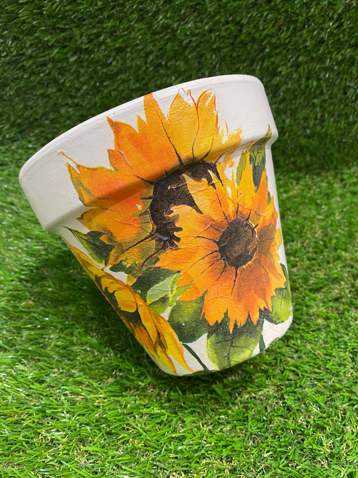 Sunflower plant pot sunflower planter sunflower gift Etsy