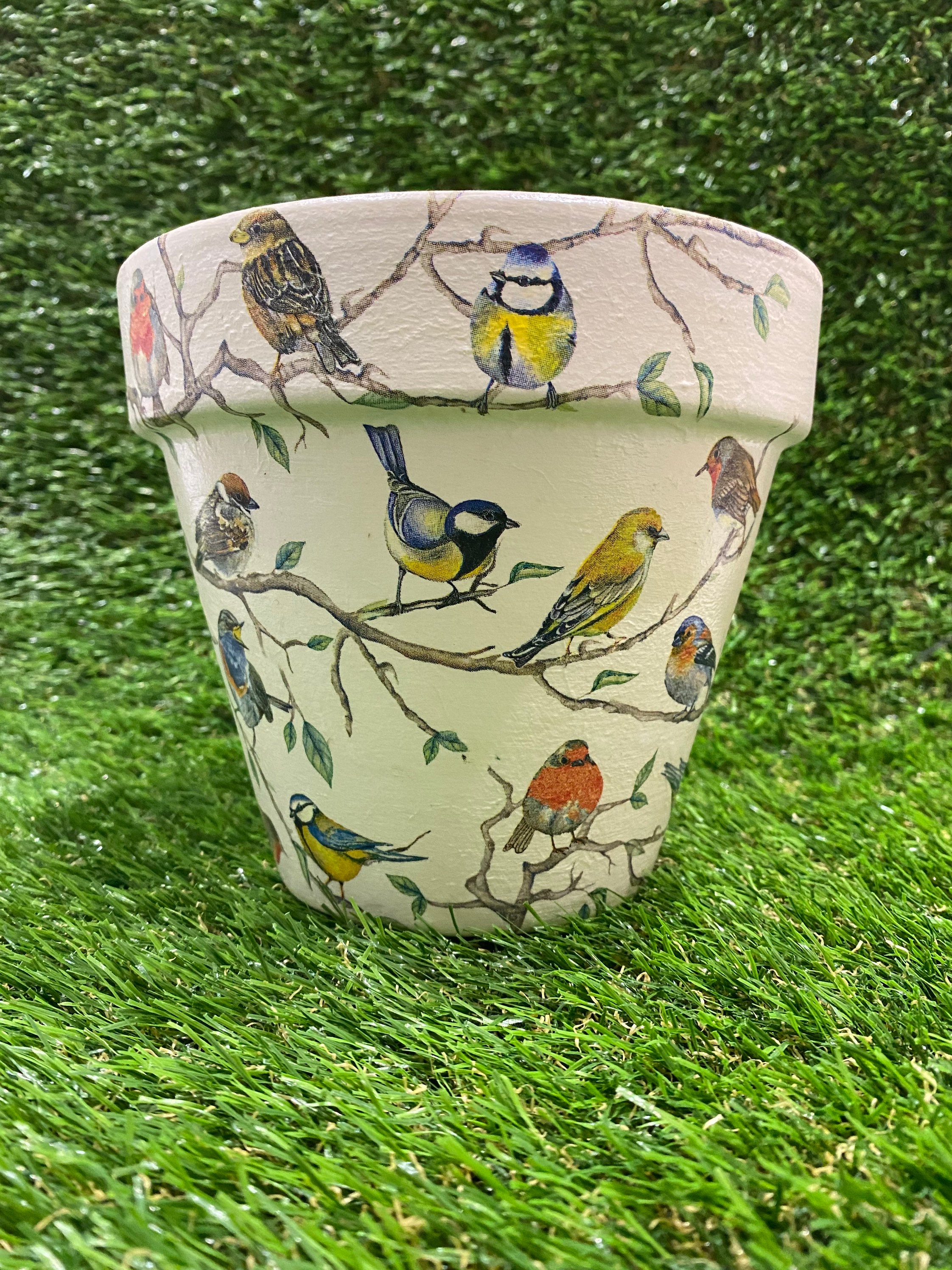 Bird plant pot bird lover gift bird planter 15cm terracotta Etsy