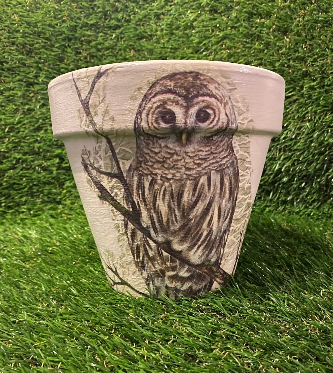 Owl plant pot owl gift owl flower pot terracotta pot Etsy