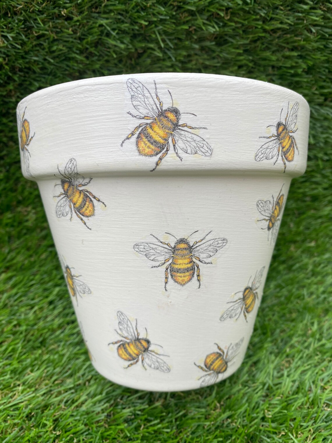 Bee plant pot 15cm planter bumble bee plant pot honey bee Etsy