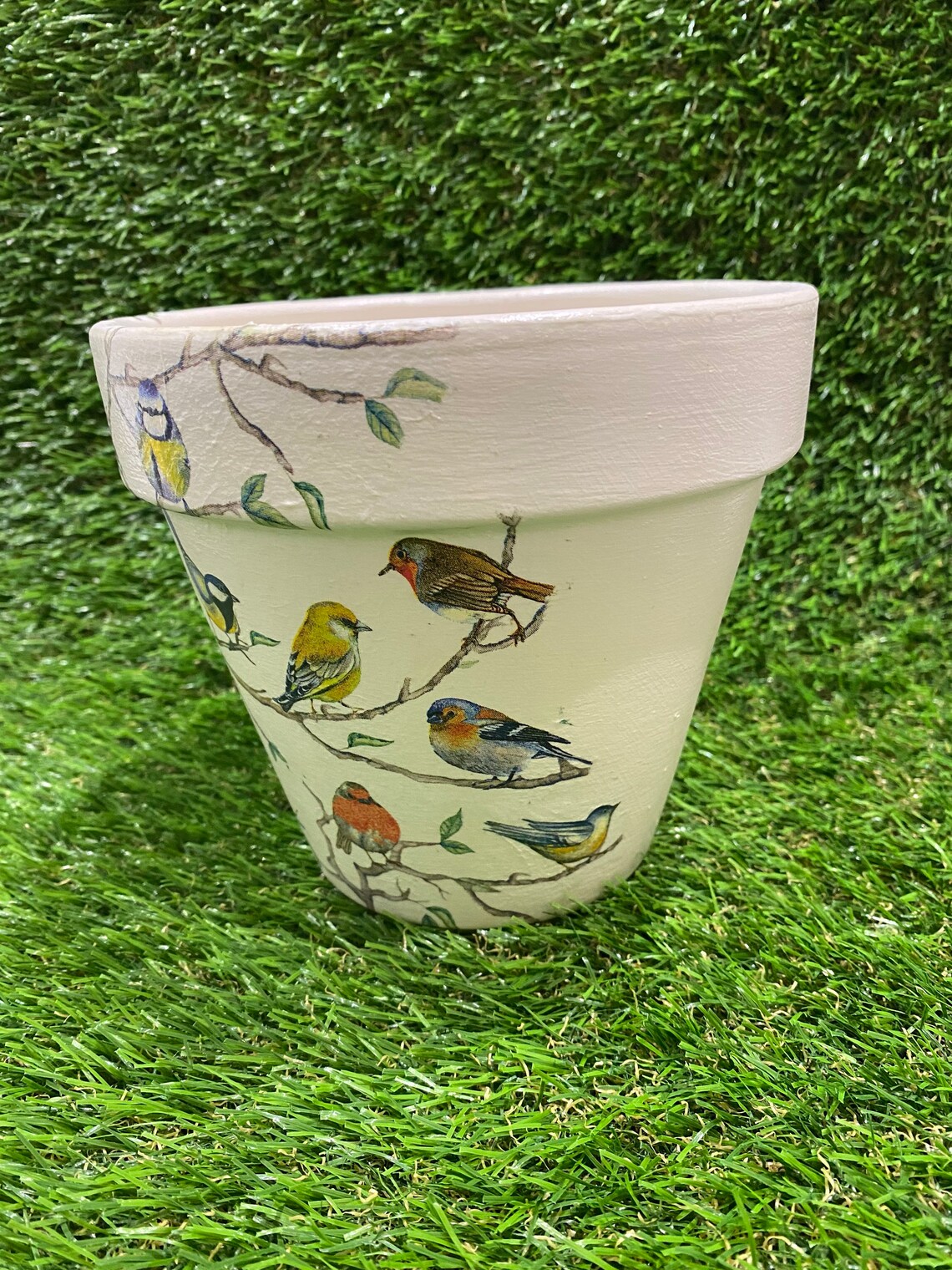 Bird plant pot bird lover gift bird planter 15cm terracotta Etsy
