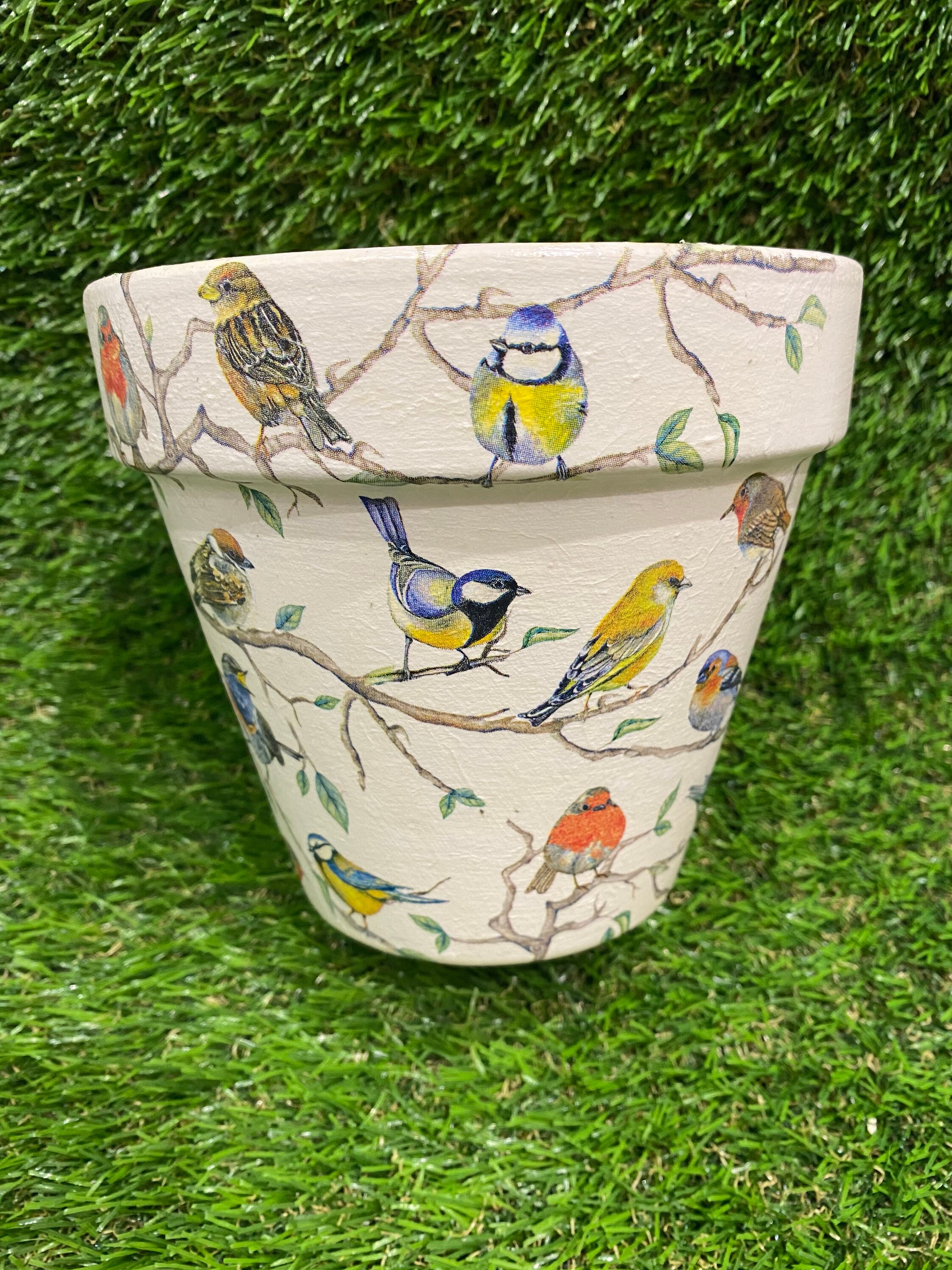 Bird plant pot bird lover gift bird planter 15cm terracotta Etsy