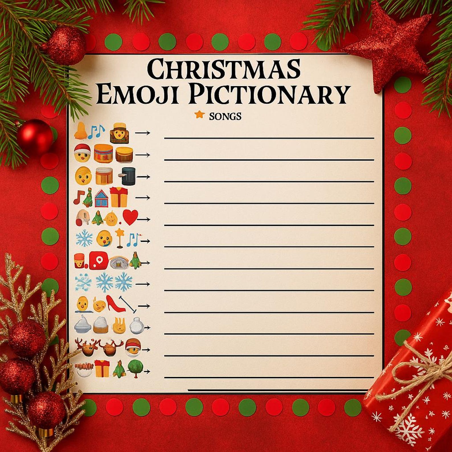 Christmas Songs Emoji Pictionary | Christmas Song Guessing Game ...